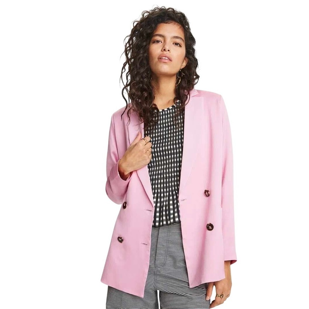SCOTCH & SODA Pink Double Breasted Blazer Preppy Office Size S‎